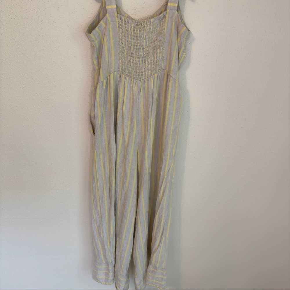Loft Beach Linen Wide Leg Cropped Jumpsuit Beige
Yellow Boho Minimalist Sz L - Picture 10 of 16